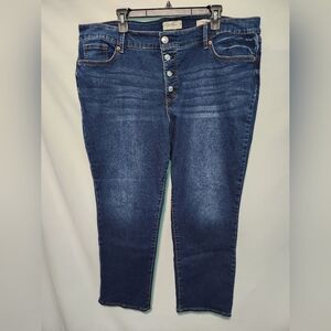 Jessica Simpson Arrow Straight Faded Jeans. Size 22W Short.
